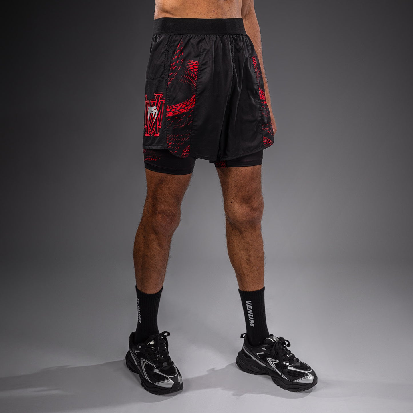 Venum Matupa Trainingsshorts - Schwarz/Rot/Silber