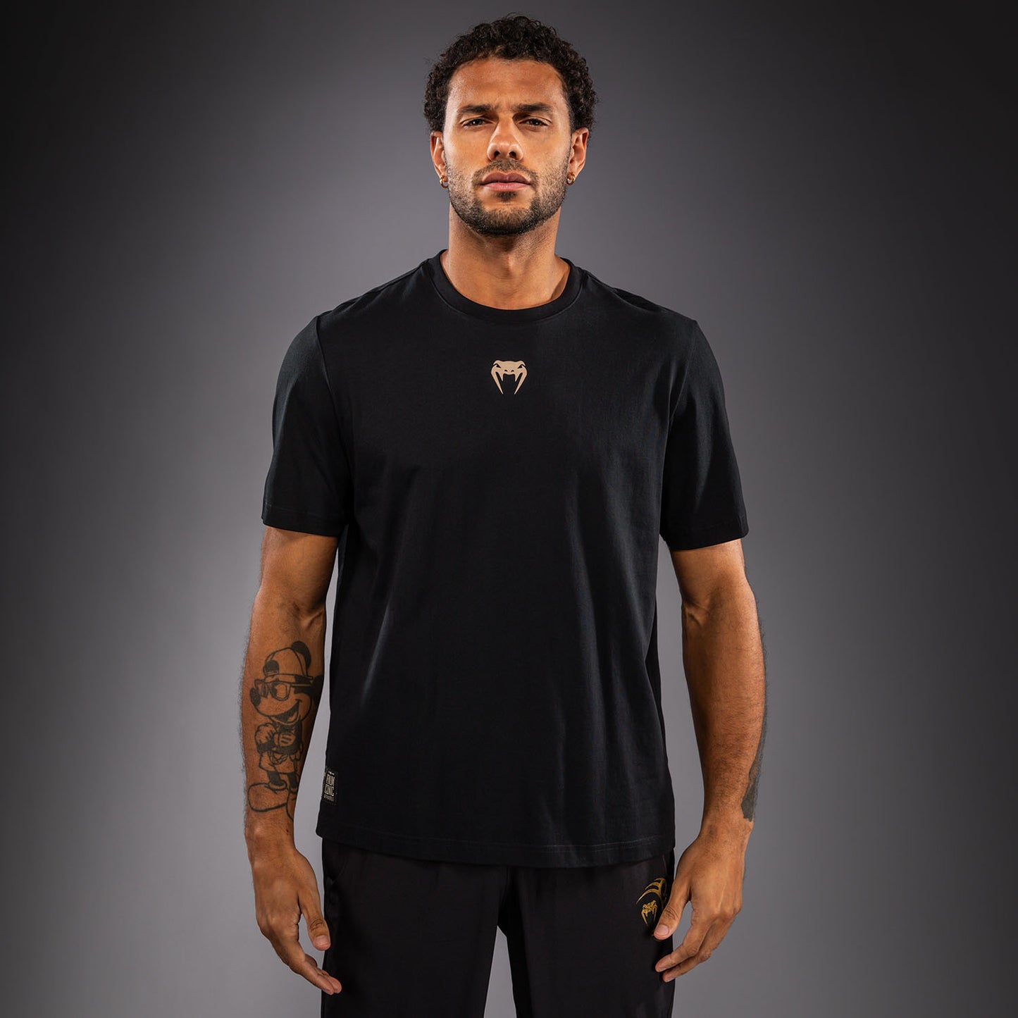 Venum Fight Icon T-Shirt aus Baumwolle - Schwarz