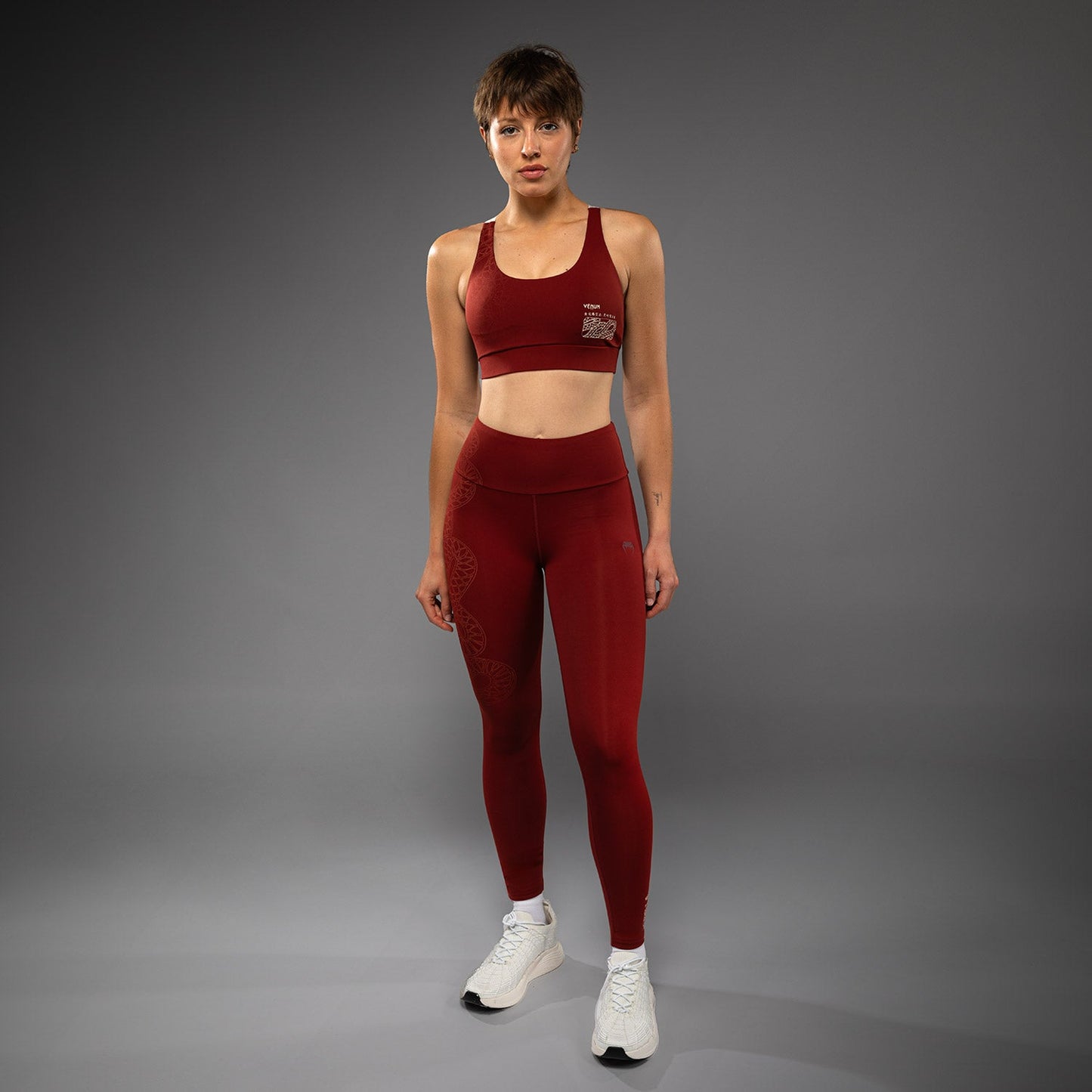 Venum Serpenti Damen Leggings – Burgunder/Elfenbein