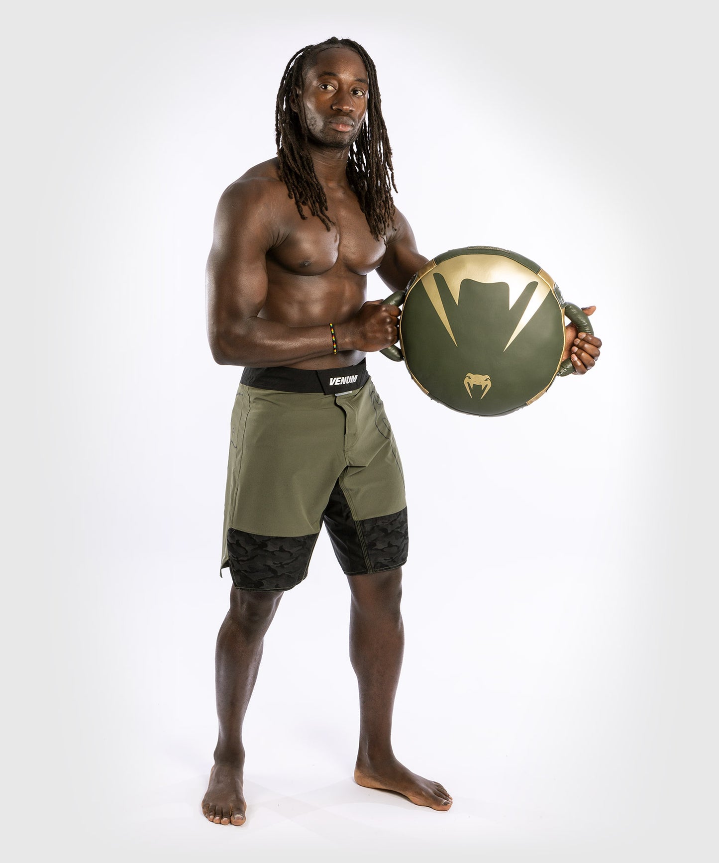 Venum Pro Boxen Runde Punsch Schild - Khaki/Gold