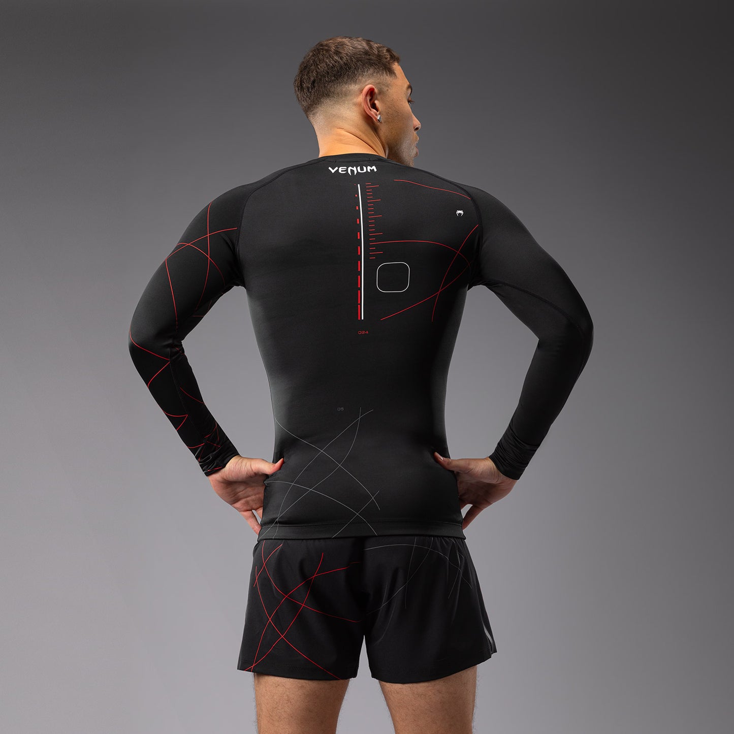Venum Tactical XT Men's Langarm Rashguard - Schwarz/Feuerrot