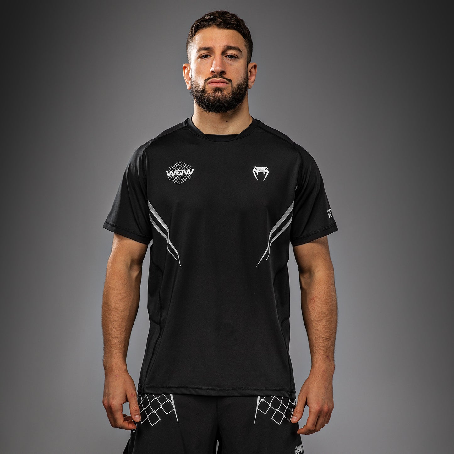 Venum x WOW FC Dry-Tech T-Shirt - Schwarz/Grau