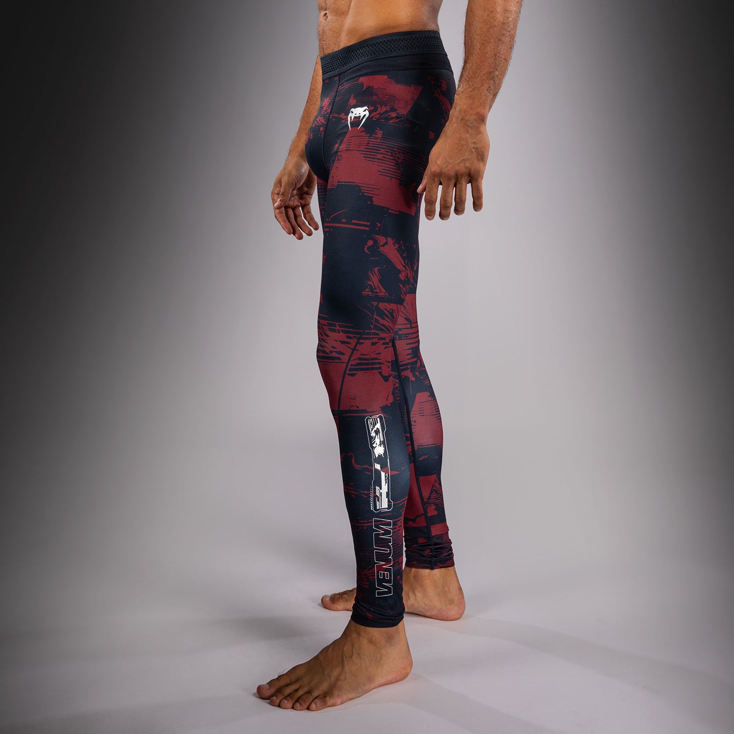 UFC Zenith by Venum Authentic Fight Week Performance Tight Herren - Marineblau/Burgunderrot/Silber