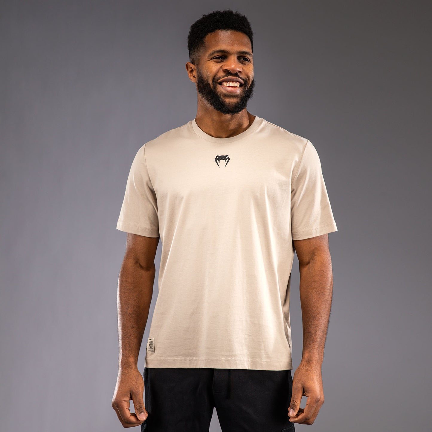 Venum Fight Icon T-Shirt aus Baumwolle - Hellbeige