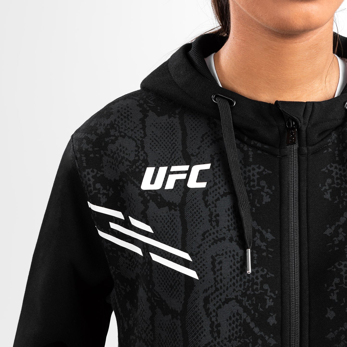 UFC Adrenaline by Venum Replica Zip Hoodie für Frauen - Schwarz
