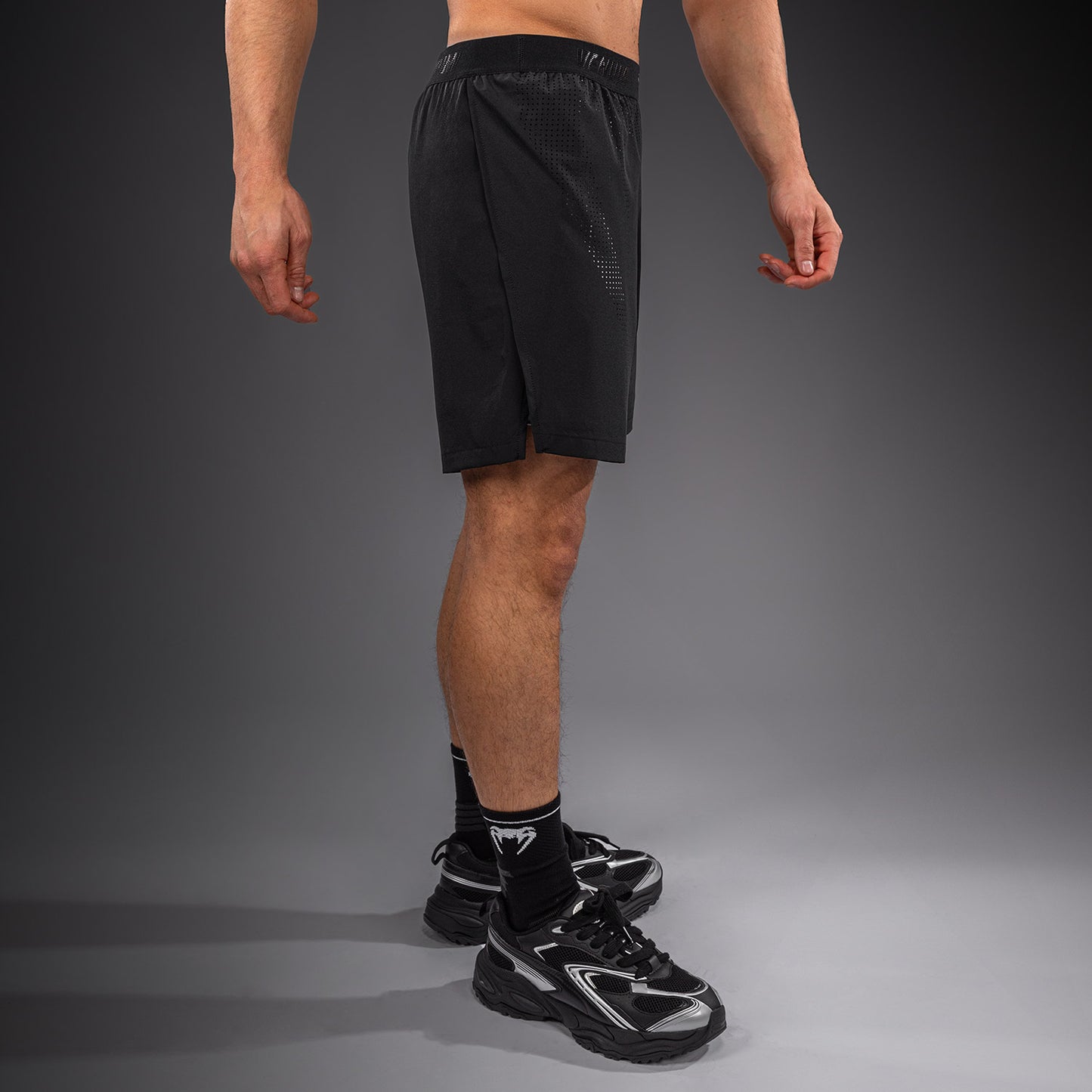 Venum Lazer Hybrid-Trainingsshorts – Schwarz/Grau