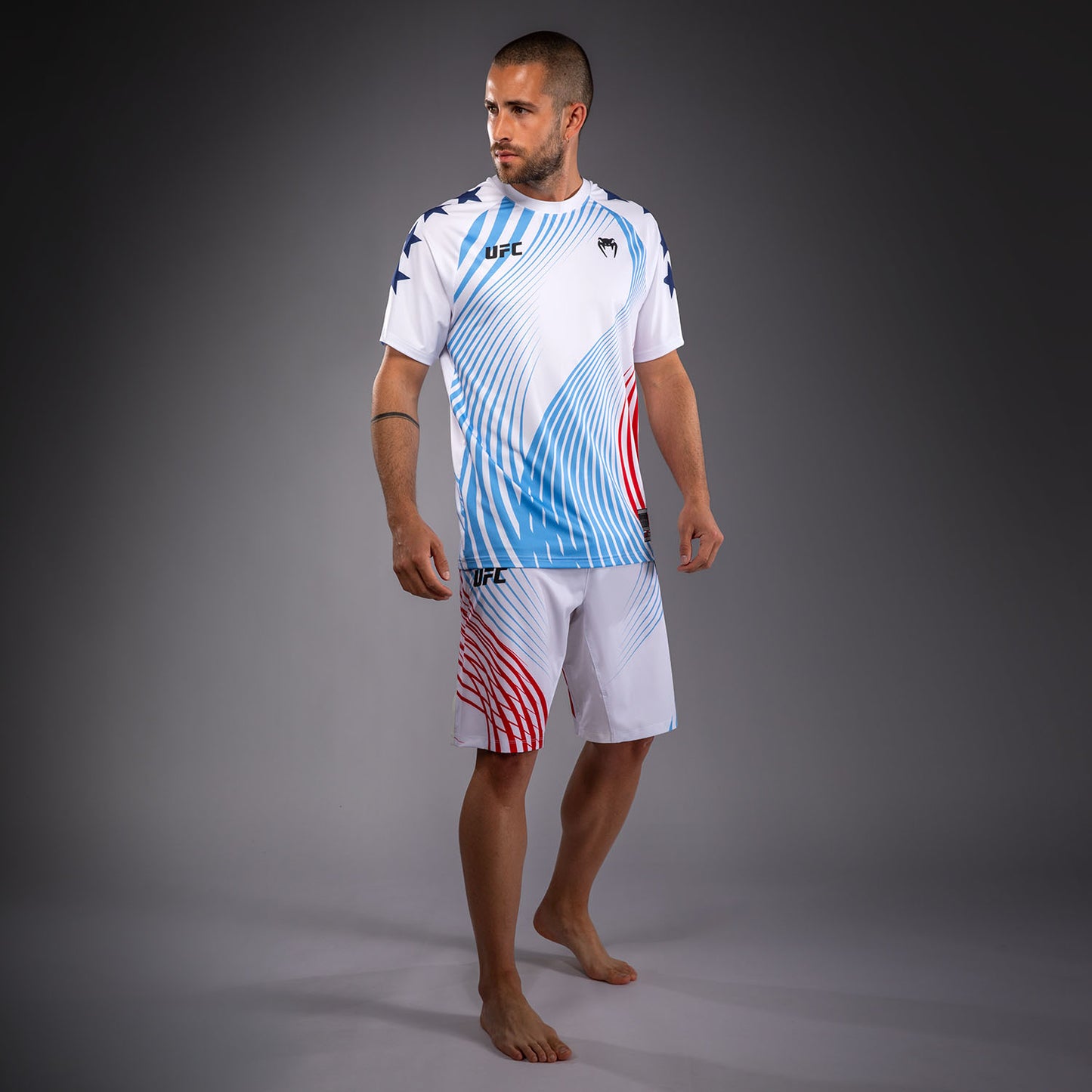 Official UFC Freedom 250 by Venum Personalisiert Authentic Fight Night Walkout Jersey für Herren - Weiß