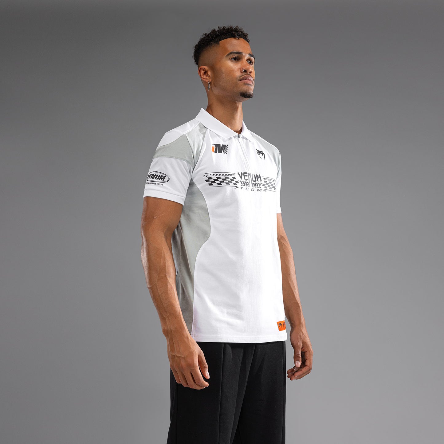 Venum Motorsport Baumwoll-Polo - Schneeweiß