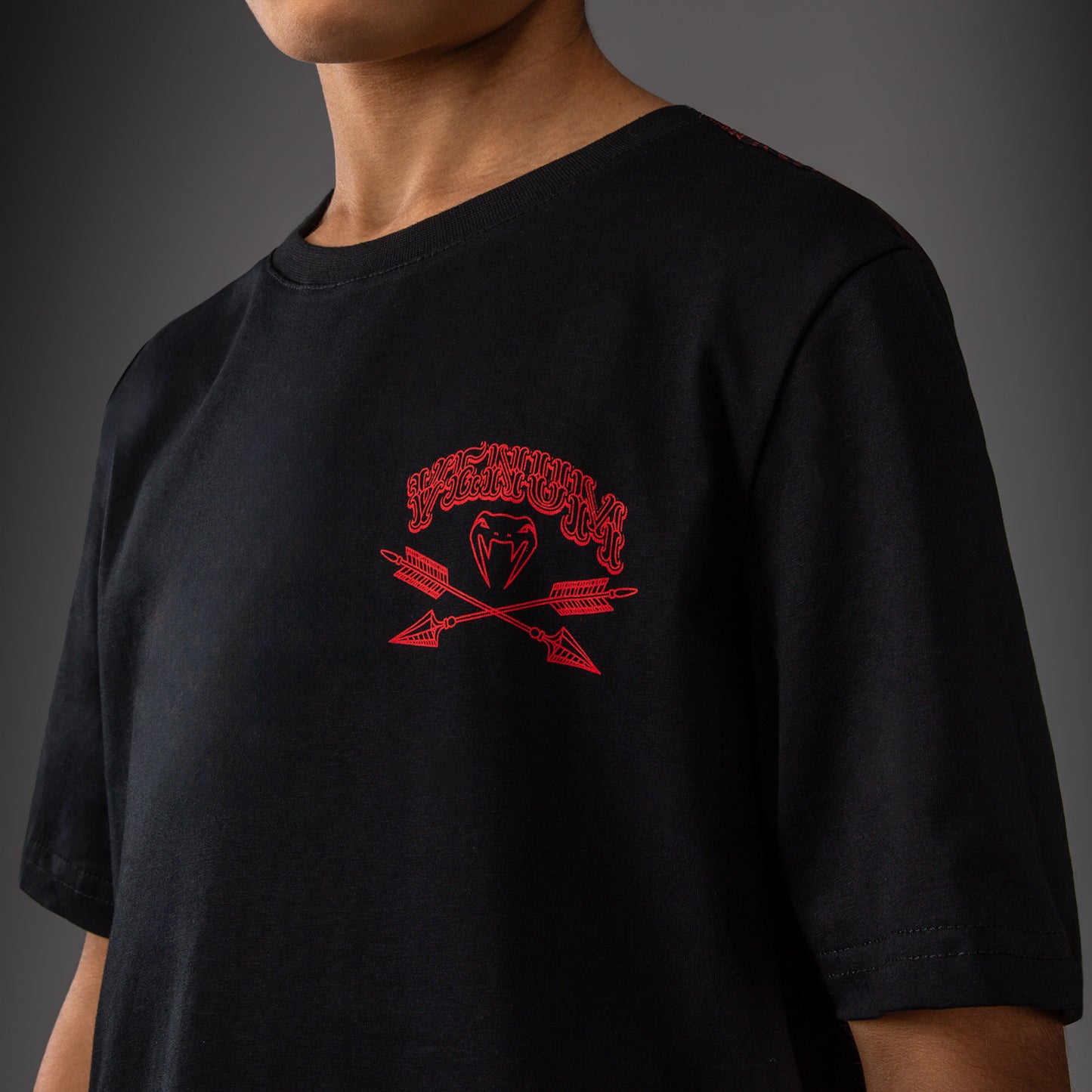 Venum Wolf Atak Kinder T-Shirt – Schwarz/Rot