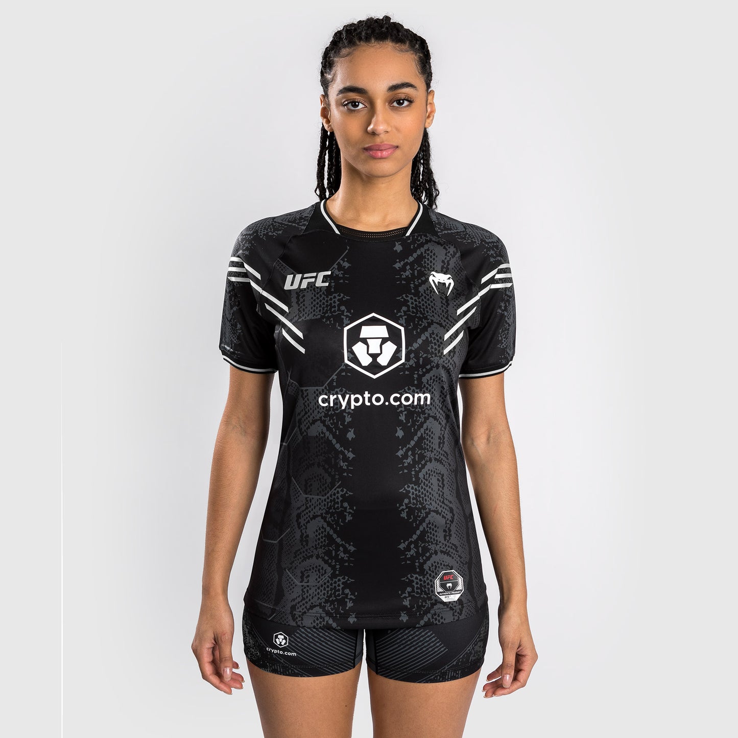 UFC Adrenaline von Venum personalisierte authentic Fight Night Frauen Walkout Jersey - schwarz