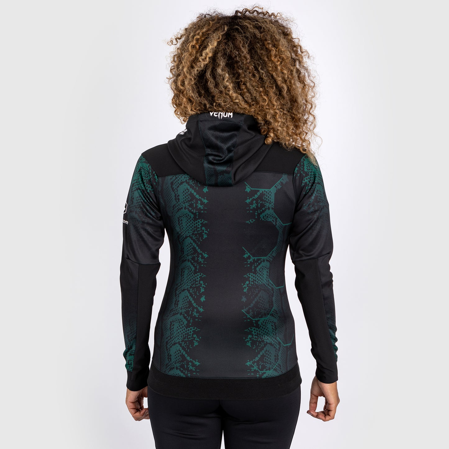 UFC Adrenaline by Venum Authentic Fight Night Walkout-Hoodie für Frauen - Emerald Edition - Grün/Schwarz