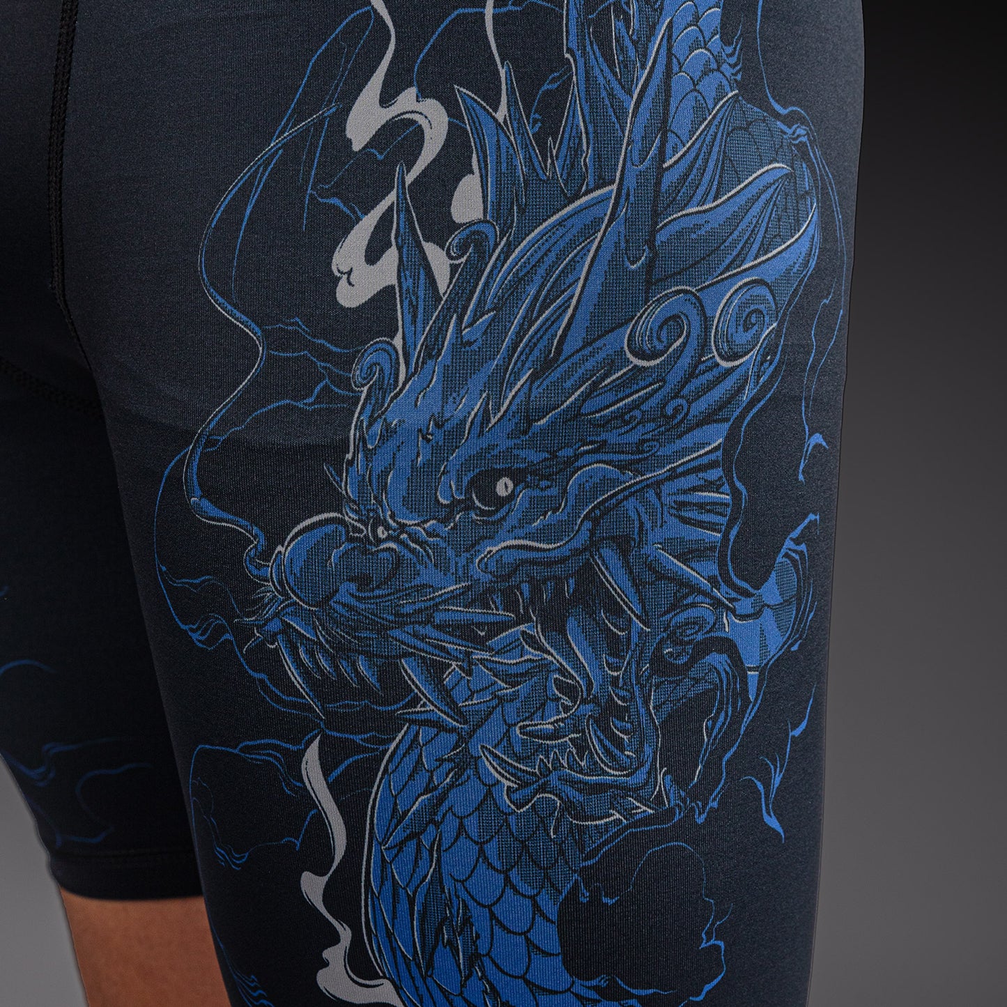 Venum Thunder Dragon Kompressionsshorts – Schwarz/Königsblau