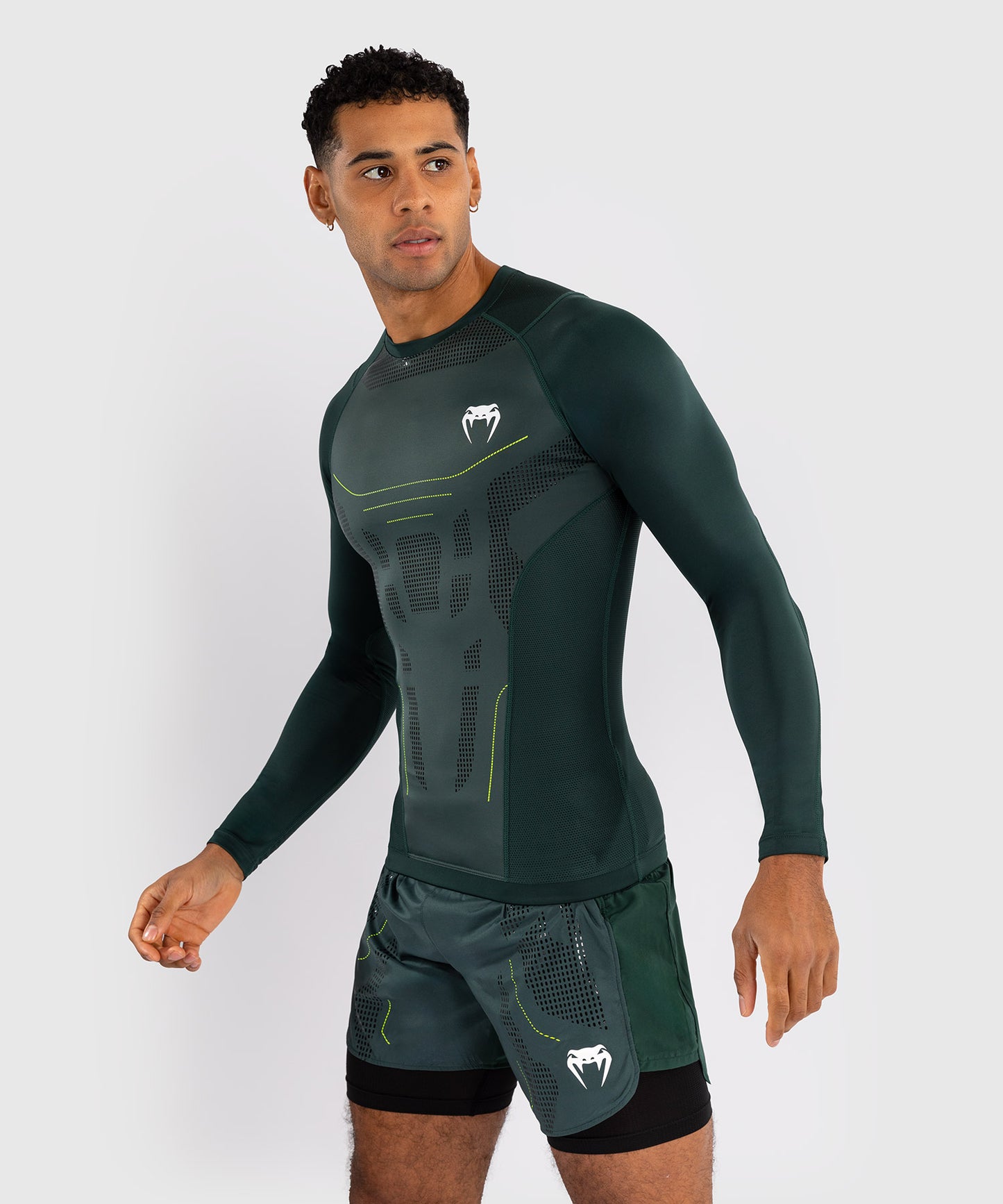 Venum Technical 3.0 Langarm Rashguard - Waldgrün