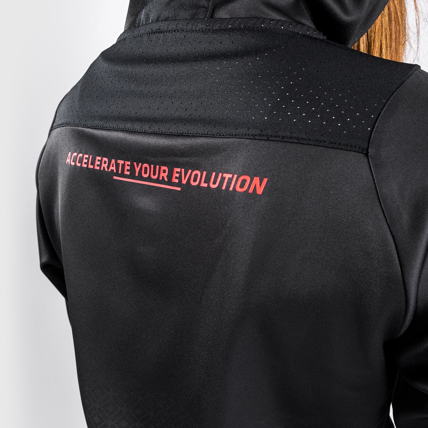 Venum UFC Performance Institute Sweatshirt mit Kapuze – Für Damen – Schwarz/Rot