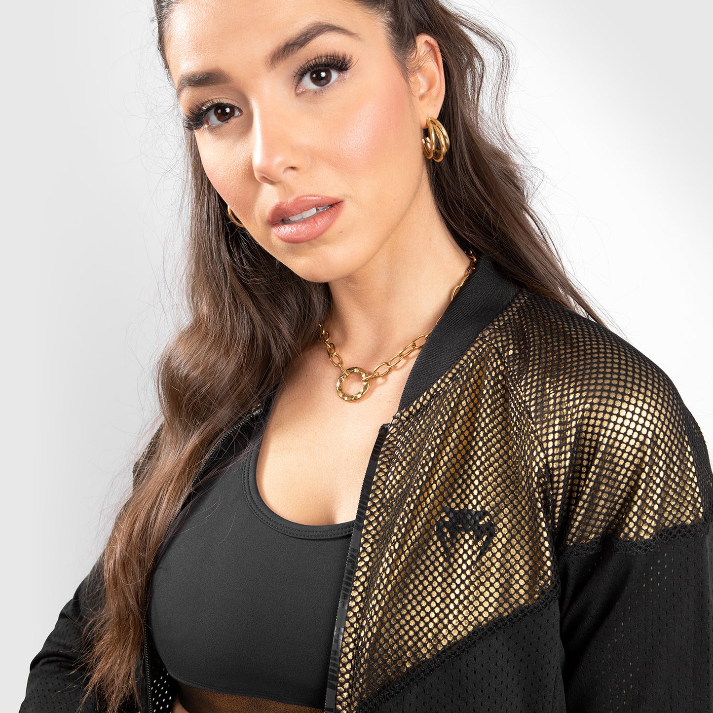 Venum Lightning Mesh Jacket – Für Damen – Schwarz/Gold