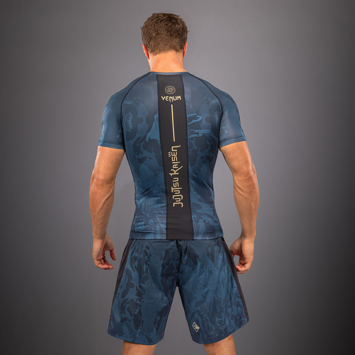 Jujutsu Kaisen x Venum Fushiguro Kurzarm Rashguard – Ozeanblau