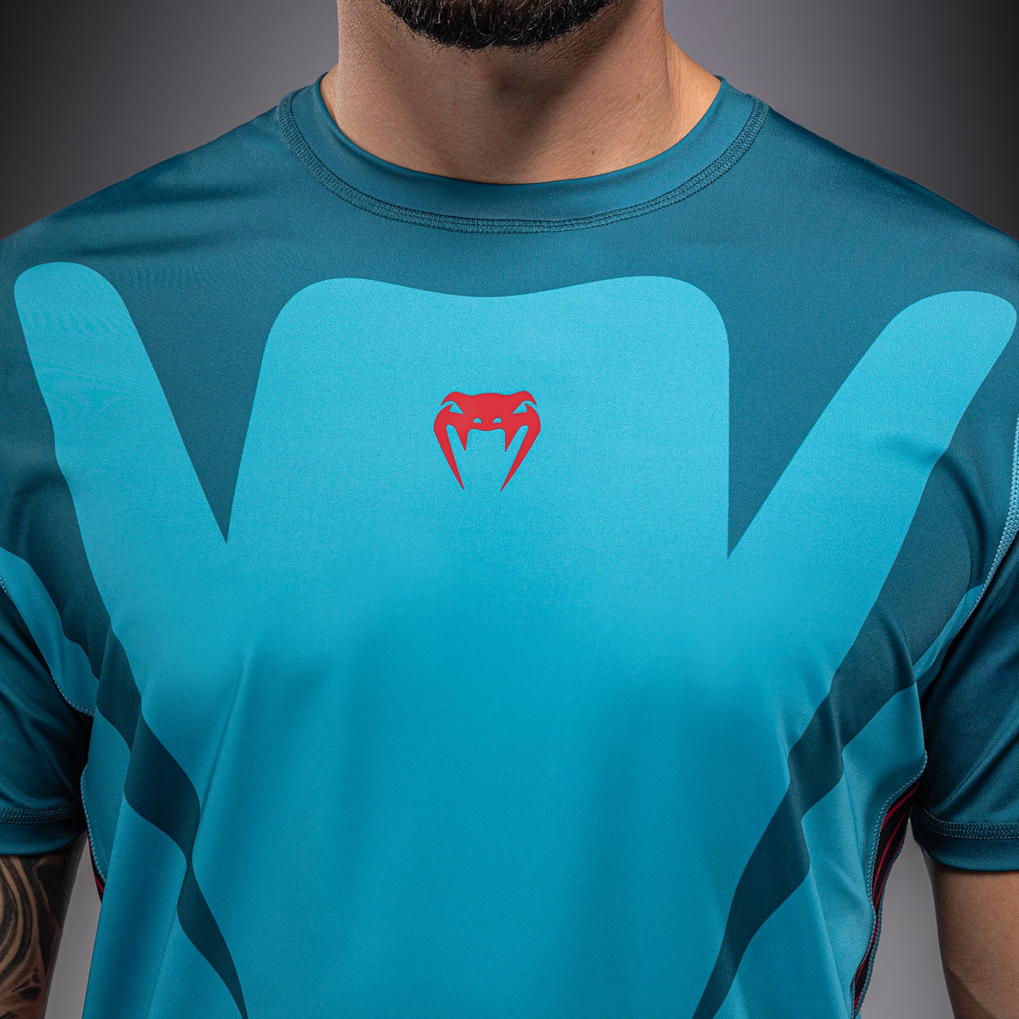 Venum Attack 90 Dry-Tech-T-Shirt – Türkis/Rot