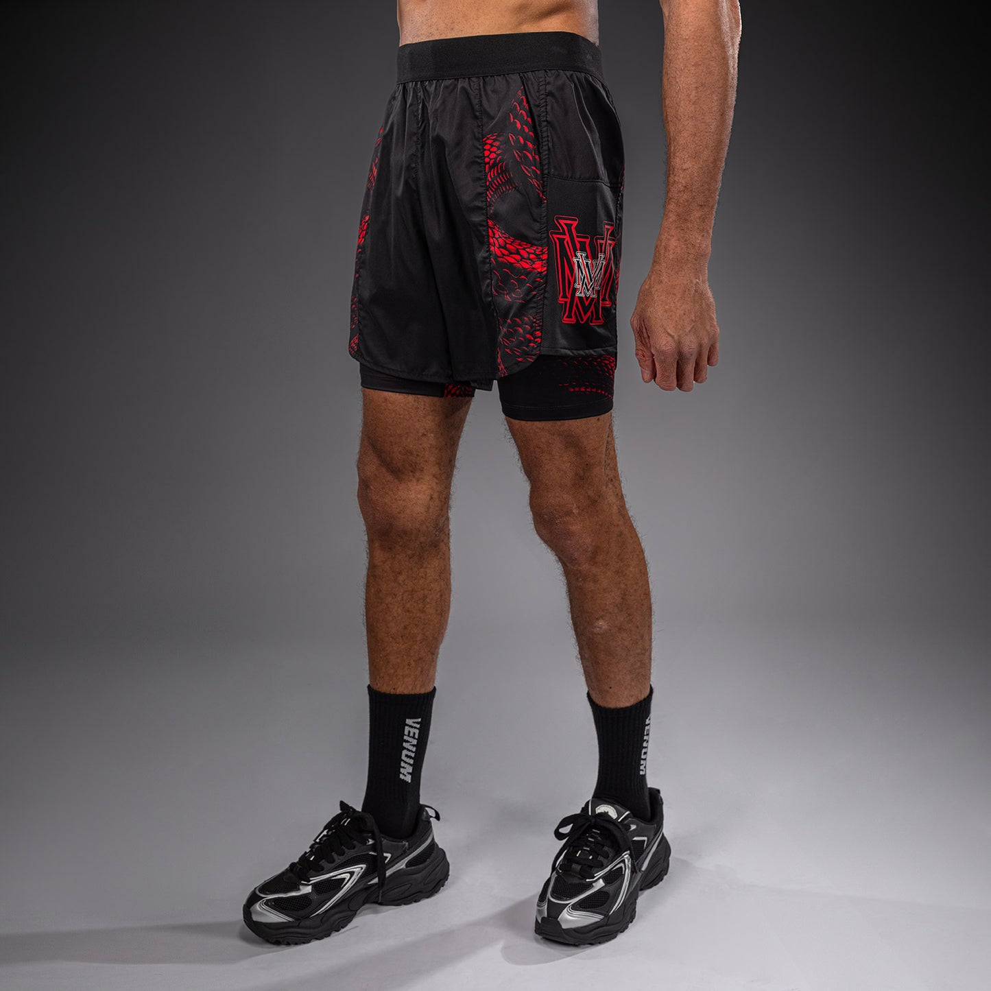 Venum Matupa Trainingsshorts - Schwarz/Rot/Silber