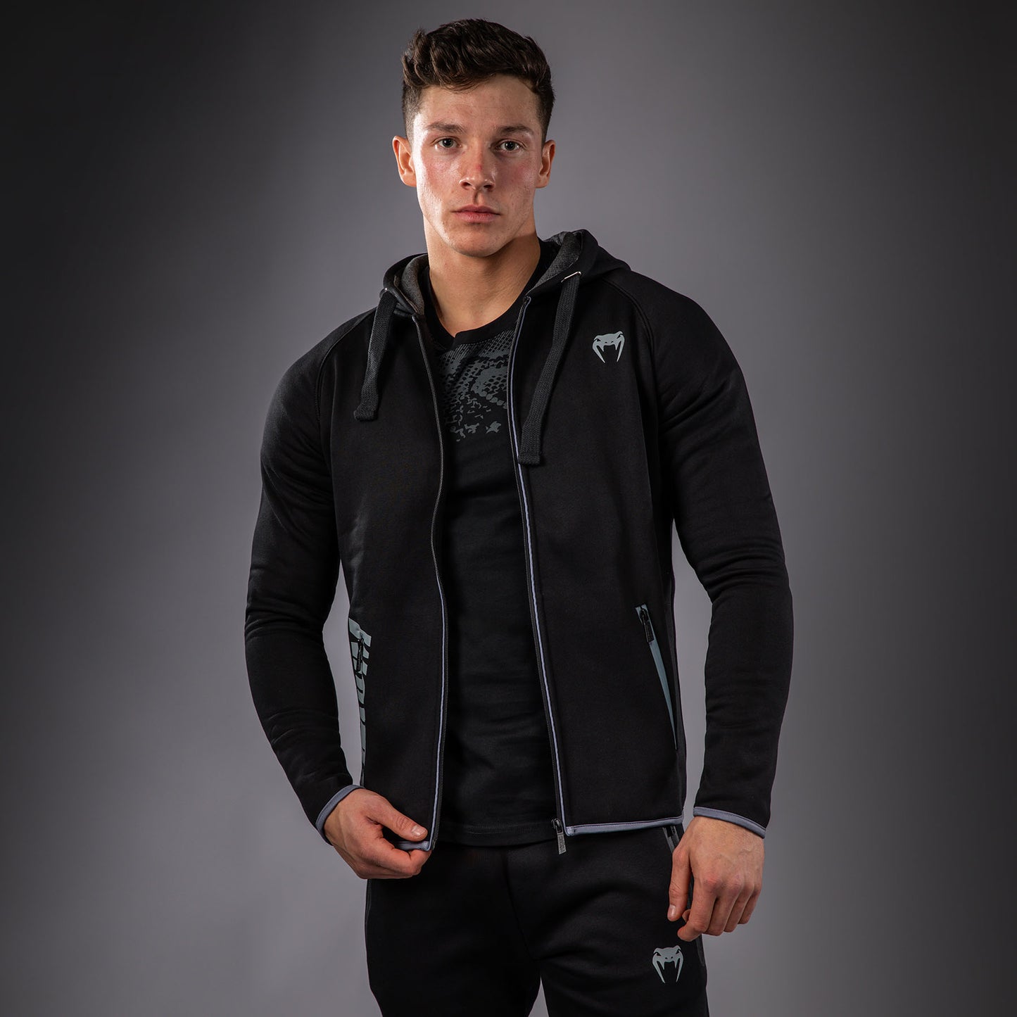 Venum Hoodie – Schwarz/Grau