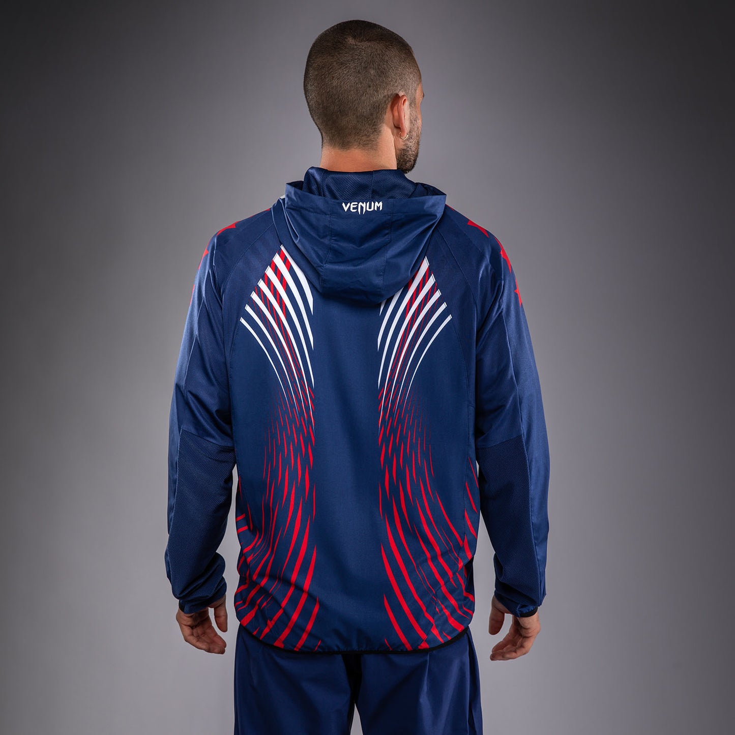 Official UFC Freedom 250 by Venum Authentic Fight Night Walkout Hoodie für Herren - Blau