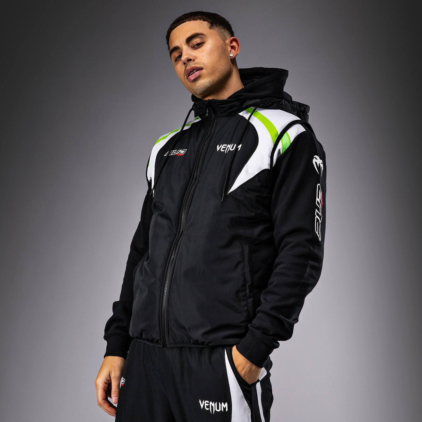 Venum x Bud Racing Herren Ärmelloses Jackett - Schwarz/Weiß/Lindgrün