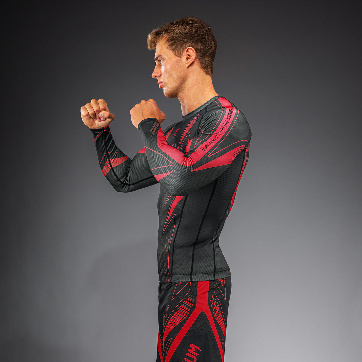 Venum Amazonia Reborn Langarm-Rashguard - Schwarz/Rot