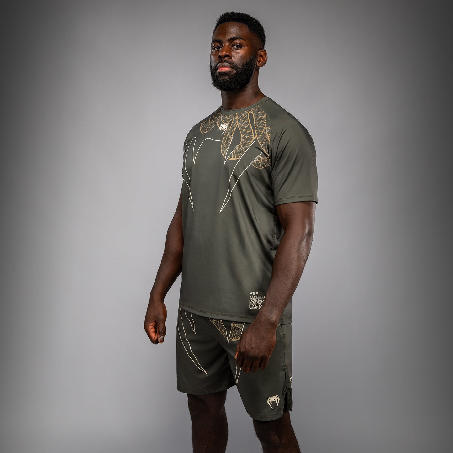 Venum Serpenti Dry Tech T-Shirt – Khaki/Bronze/Ivory