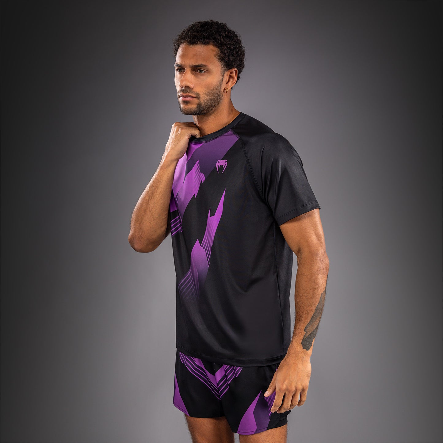 Venum No-Gi 6.0 Dry-Tech T-Shirt - Schwarz/Lila