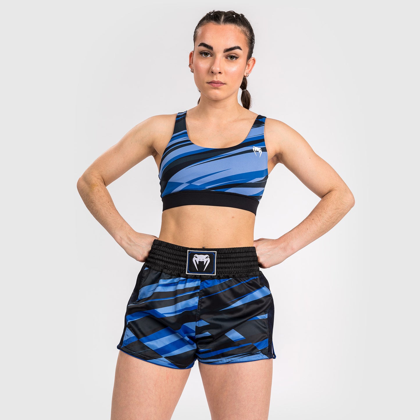 Venum Abyss Frauen Muay Thai Shorts - Schattenblau
