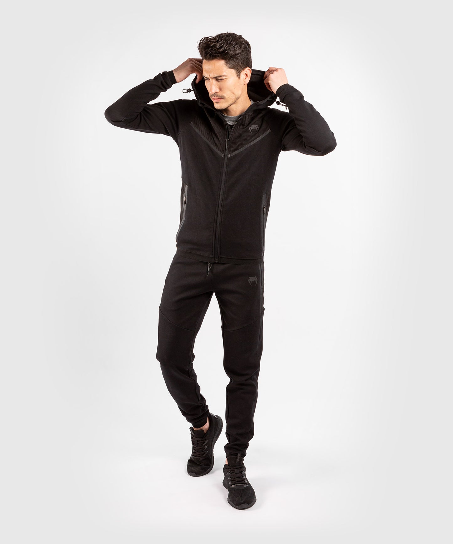 Venum LASER EVO 2.0 Kapuzen-Sweatshirt - Schwarz / Schwarz