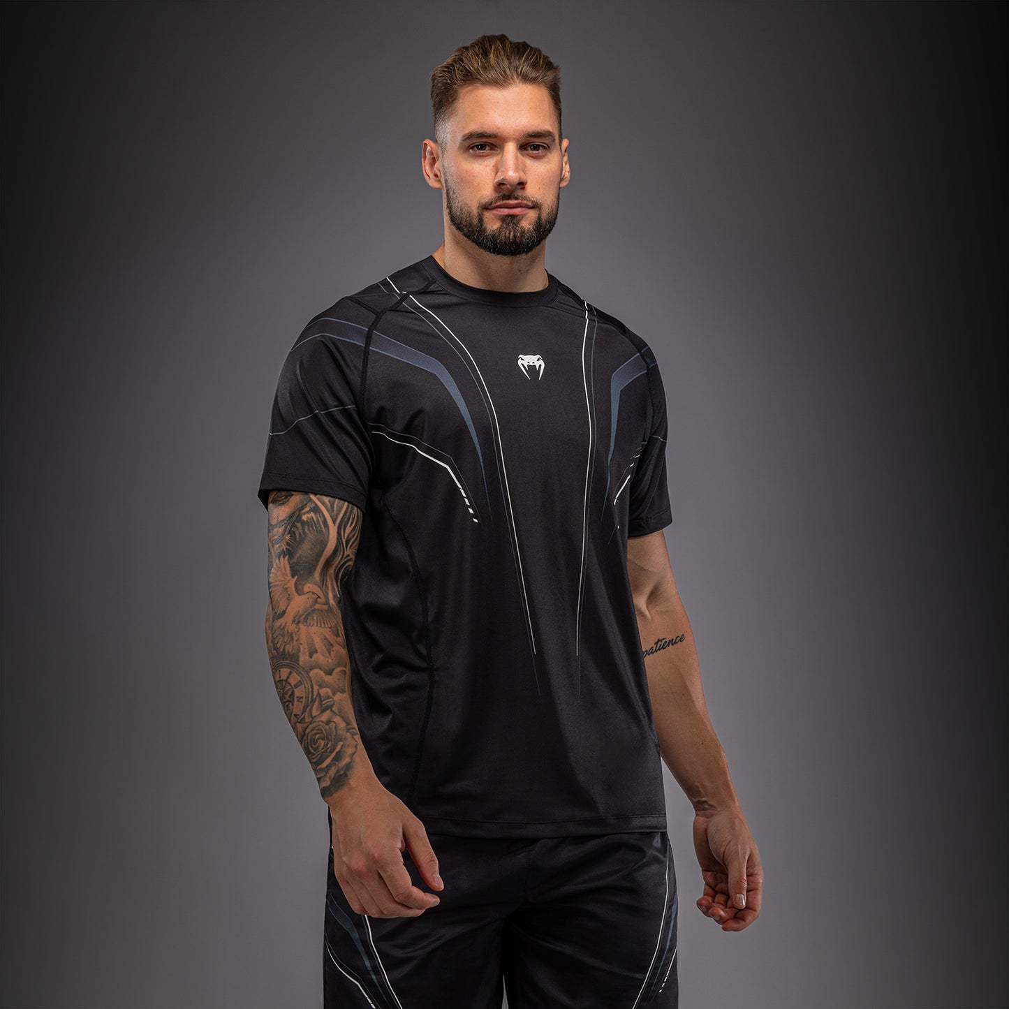 Venum Streamline Dry-Tech T-Shirt – Schwarz/Weiß