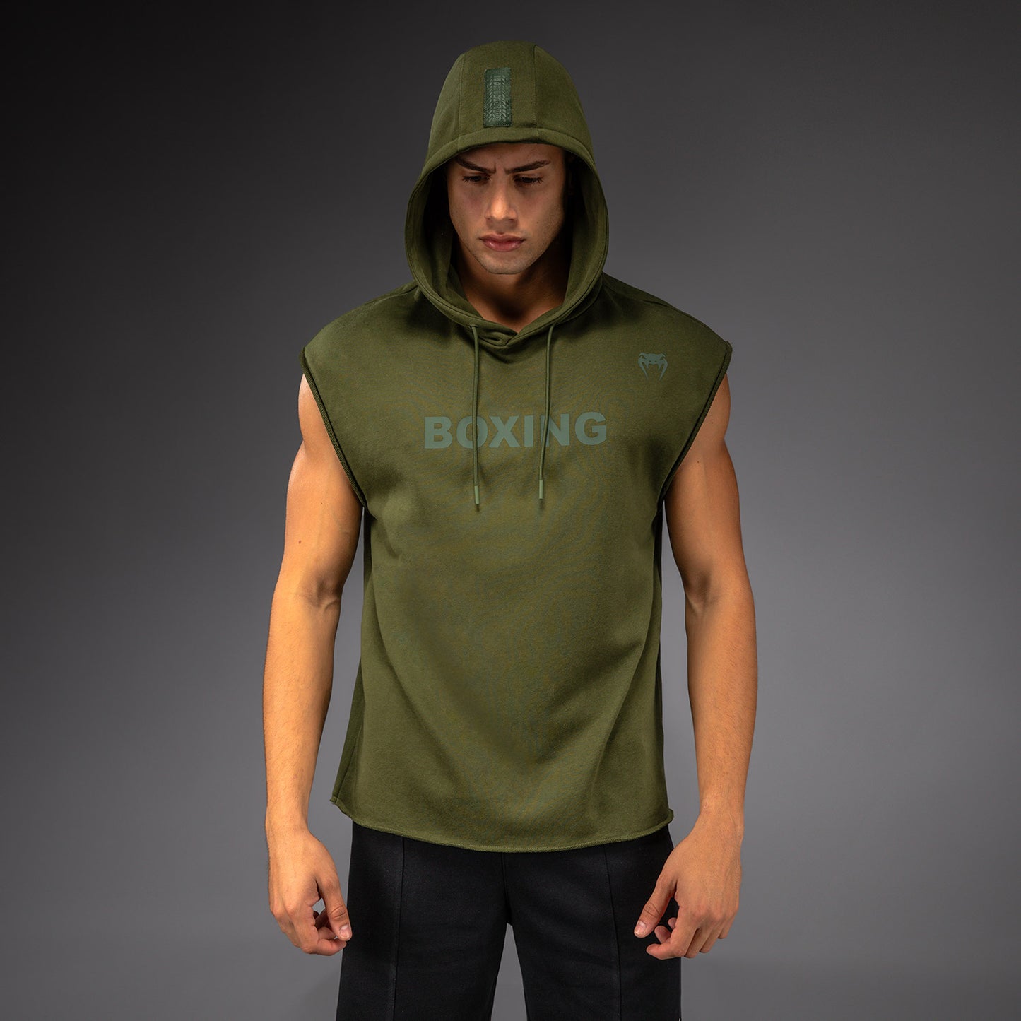 Venum Boxing VT Ärmelloser Kapuzenpullover – Militärgrün