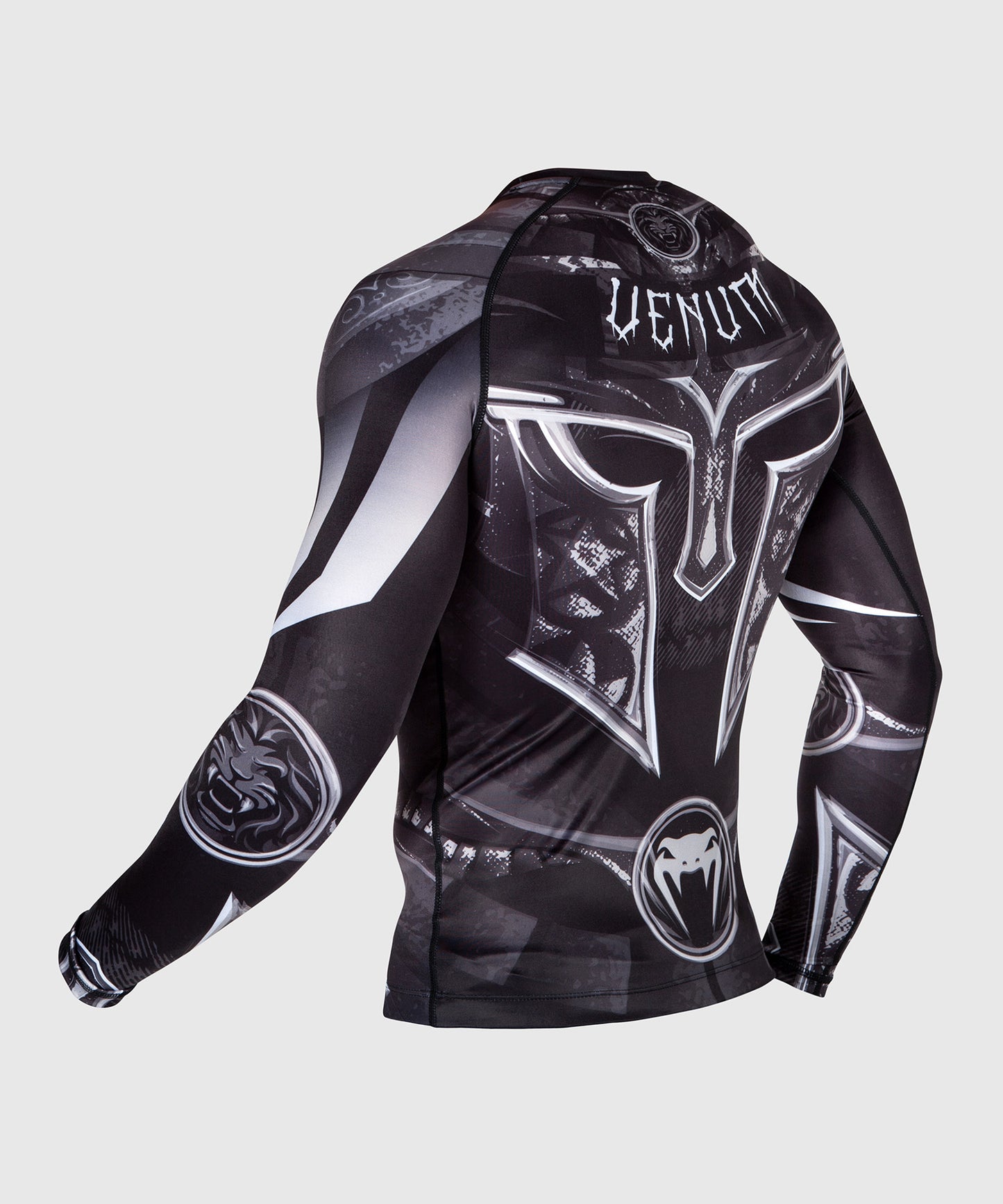 Venum Gladiator 3.0 Rashguard - Schwarz/Weiß - Langarm