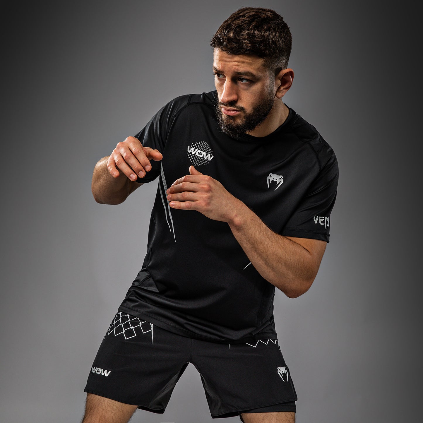 Venum x WOW FC Dry-Tech T-Shirt - Schwarz/Grau