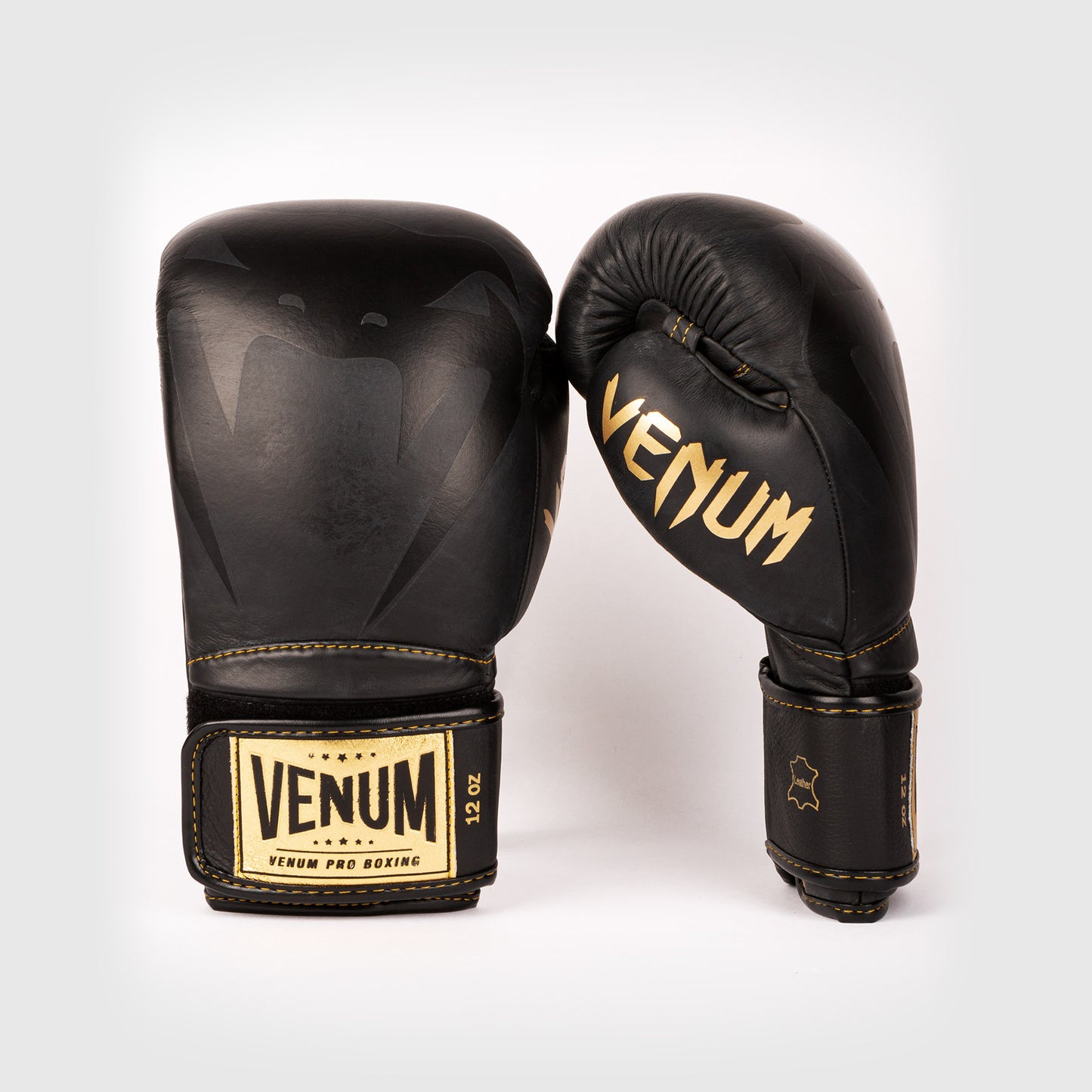 Venum Giant 2.0 professionelle Boxhandschuhe - Klettverschluss - Schwarz/Swcharz-Gold