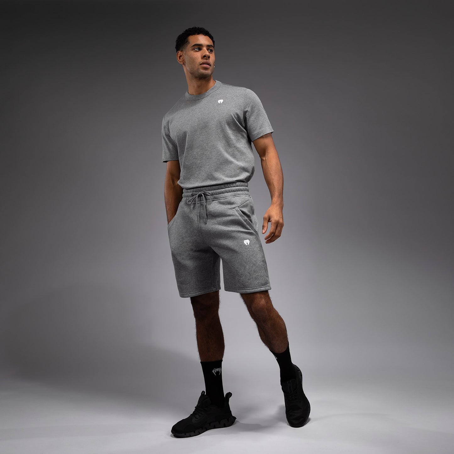 Venum Silent Power Baumwollshorts - Cloudy Grey