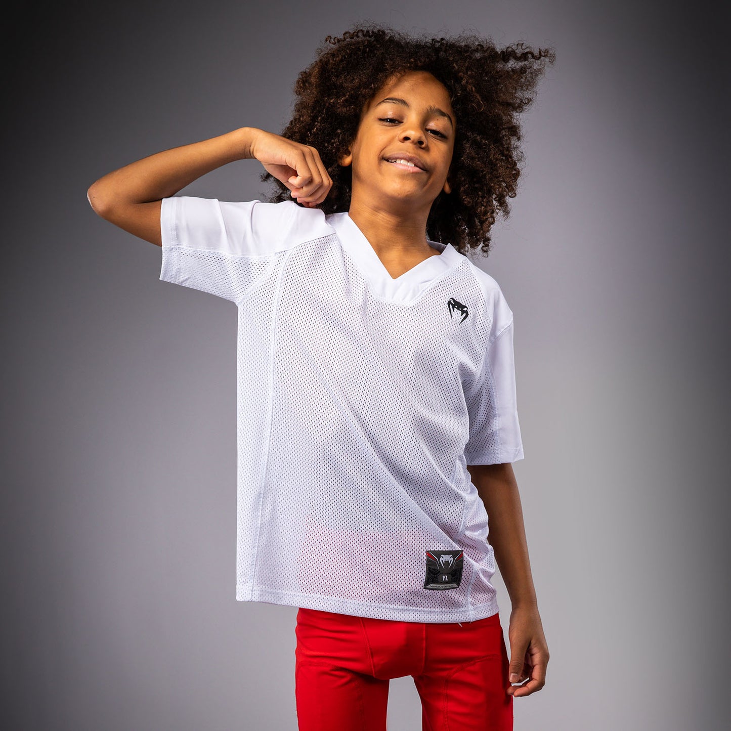 Venum Elite Fußball-T-Shirt Kurzarm für Kinder - Weiß
