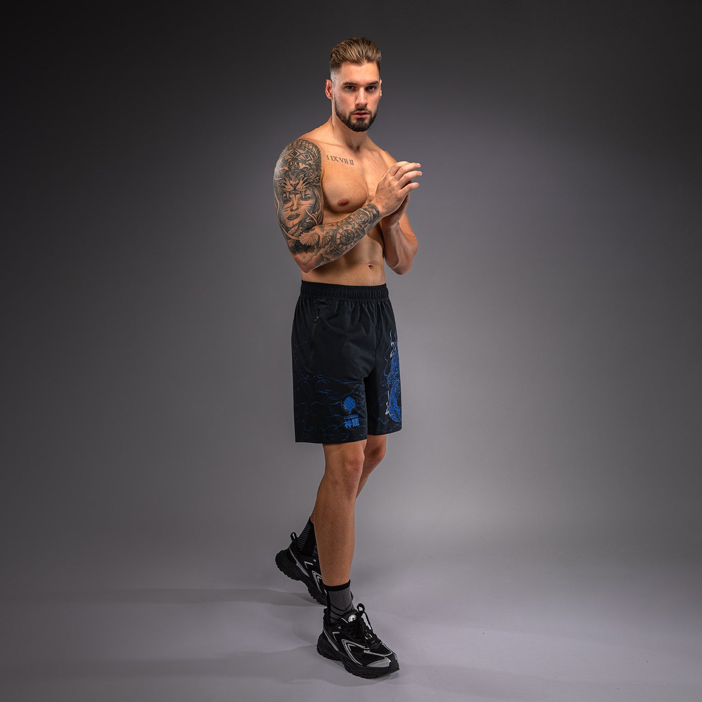Venum Thunder Dragon Trainingsshorts – Schwarz/Königsblau