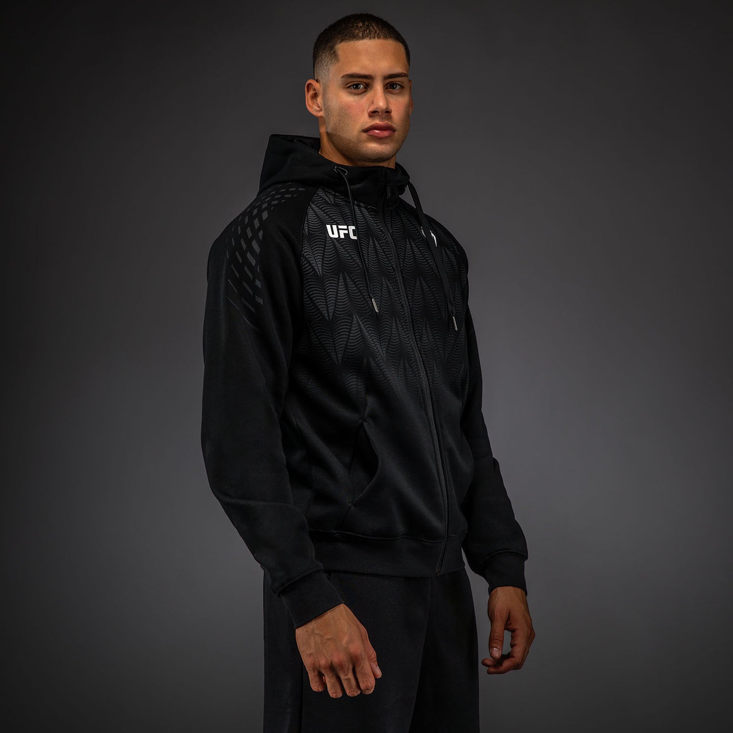 UFC Zenith by Venum Replica Zip Hoodie Herren - Schwarz