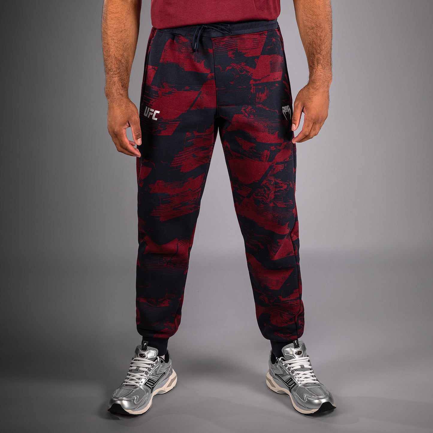 UFC Zenith by Venum Authentic Fight Week Hose Herren - Marineblau/Burgunderrot/Silber