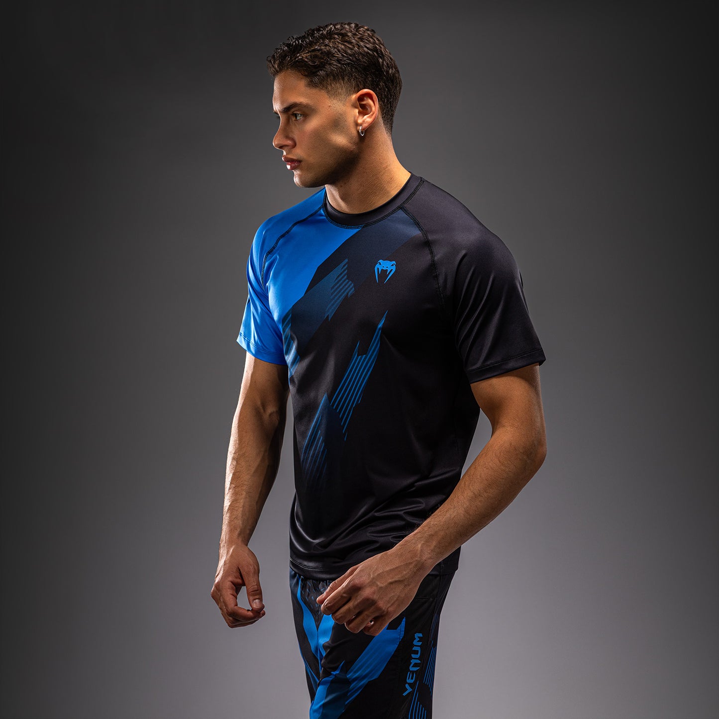 Venum No-Gi 6.0 Dry-Tech T-Shirt - Schwarz/Blau