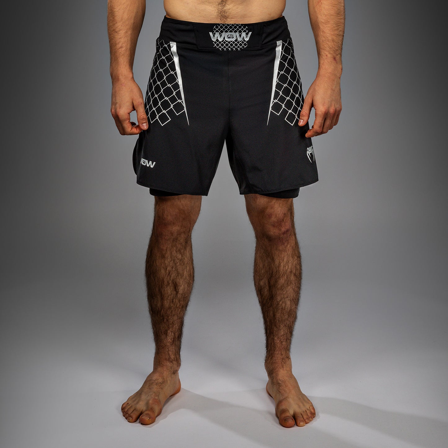 Venum x WOW FC Herren Kampfhosen - Schwarz/Grau