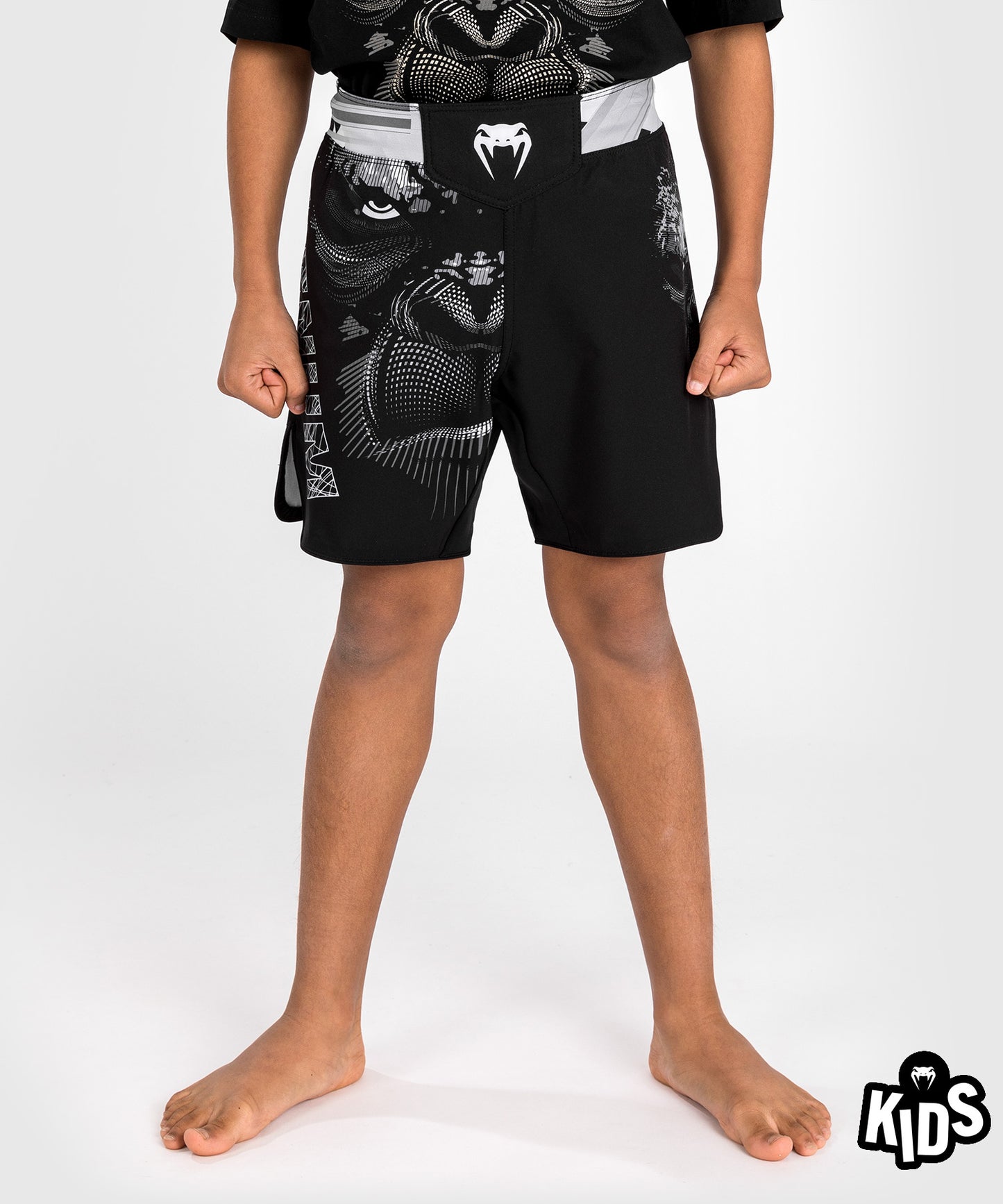 Venum Gorilla Dschungel Kinder Fightshorts - Schwarz/Weiß