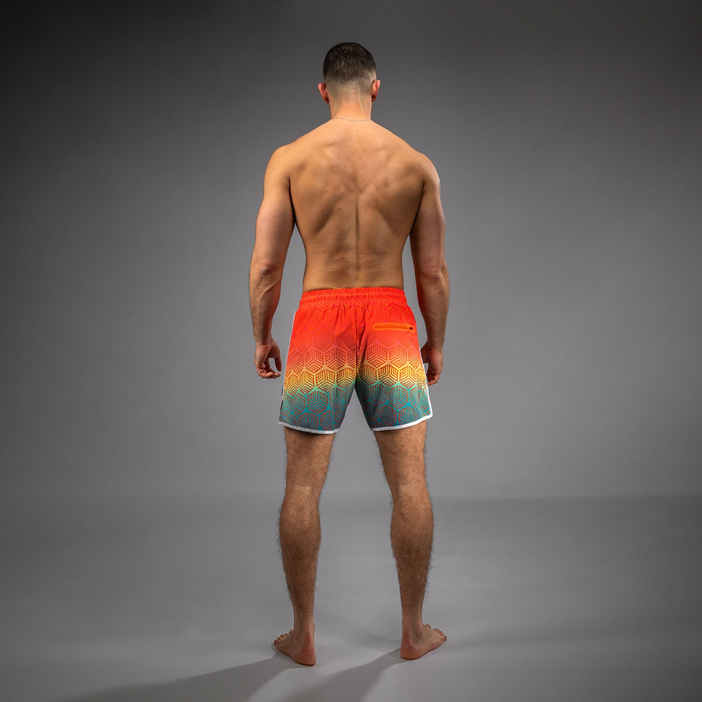Venum Octane Boardshorts - Sunset Orange/Himmelblau