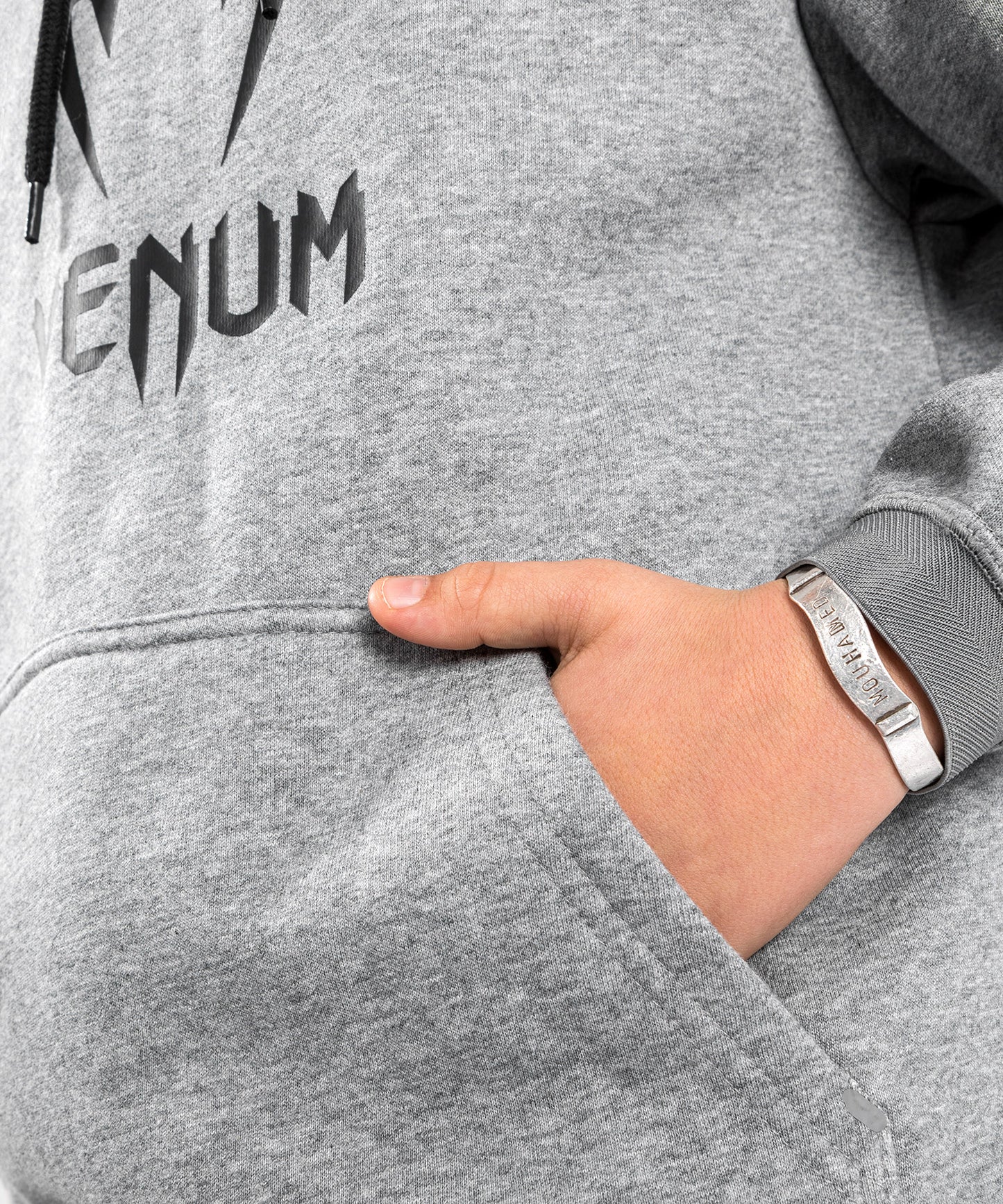 Venum Classic Hoodie – Für Kinder – Hellgrau Meliert