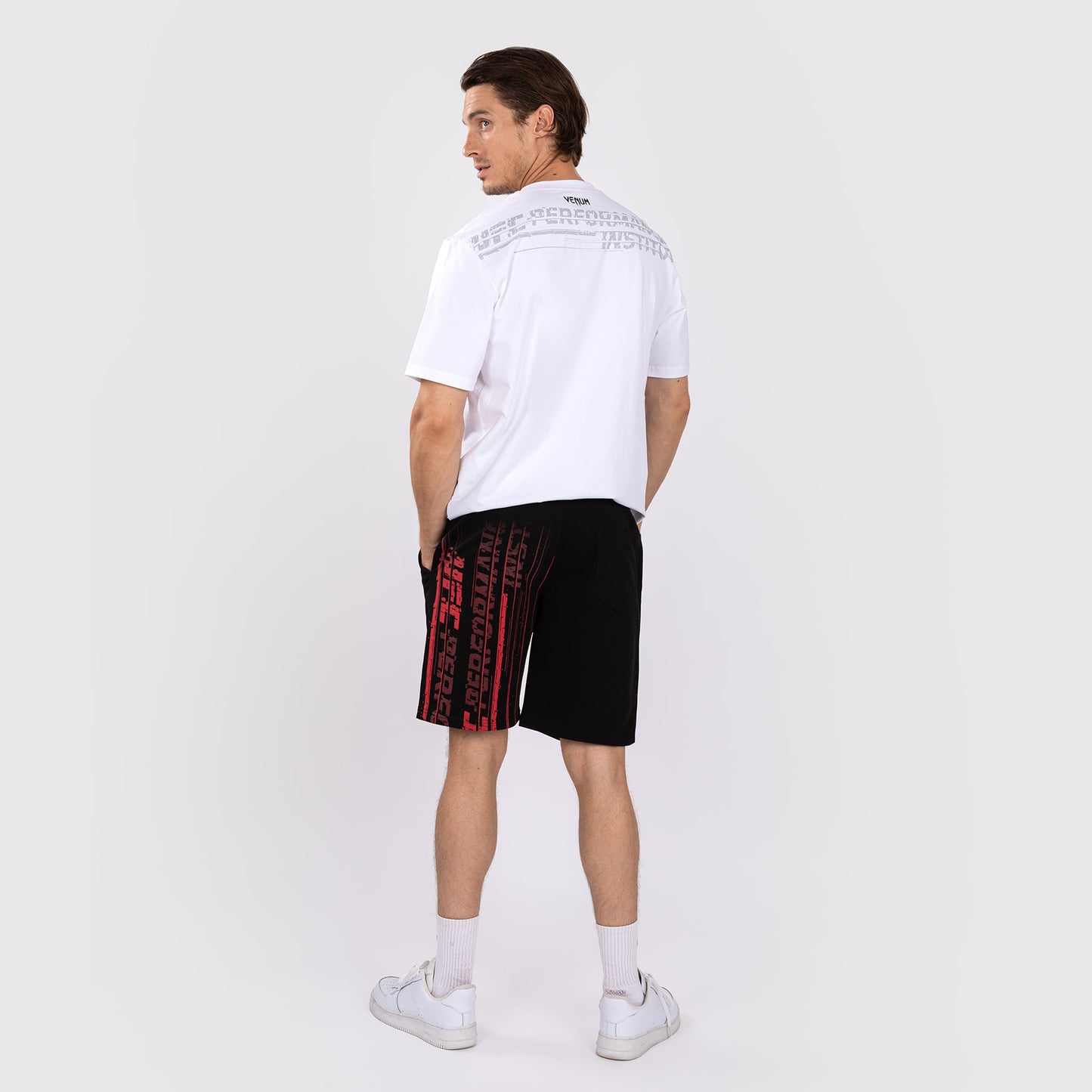 UFC Venum Performance Institute 2.0 Baumwoll-Short für Männer - Schwarz/Rot