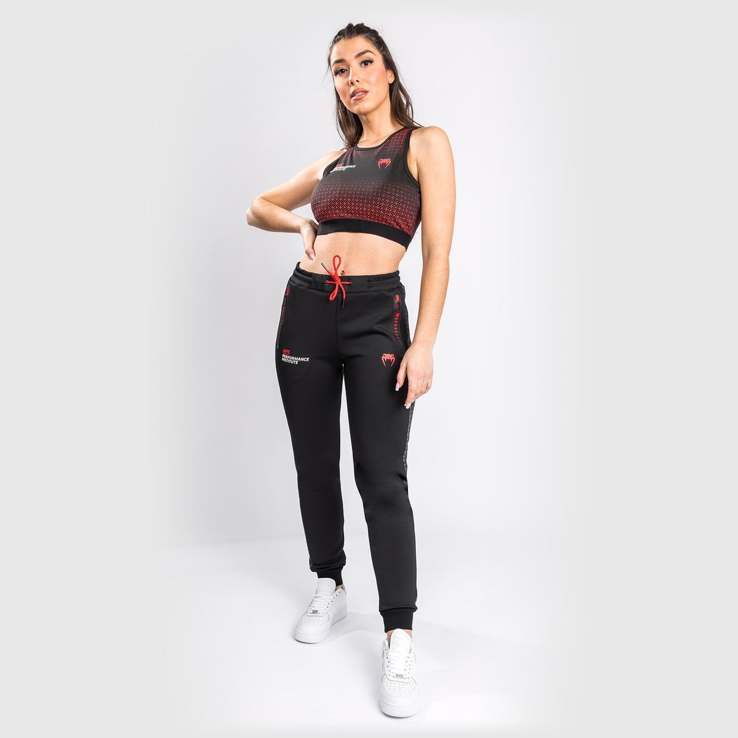 Venum UFC Performance Institute Jogginghose – Für Damen – Schwarz/Rot