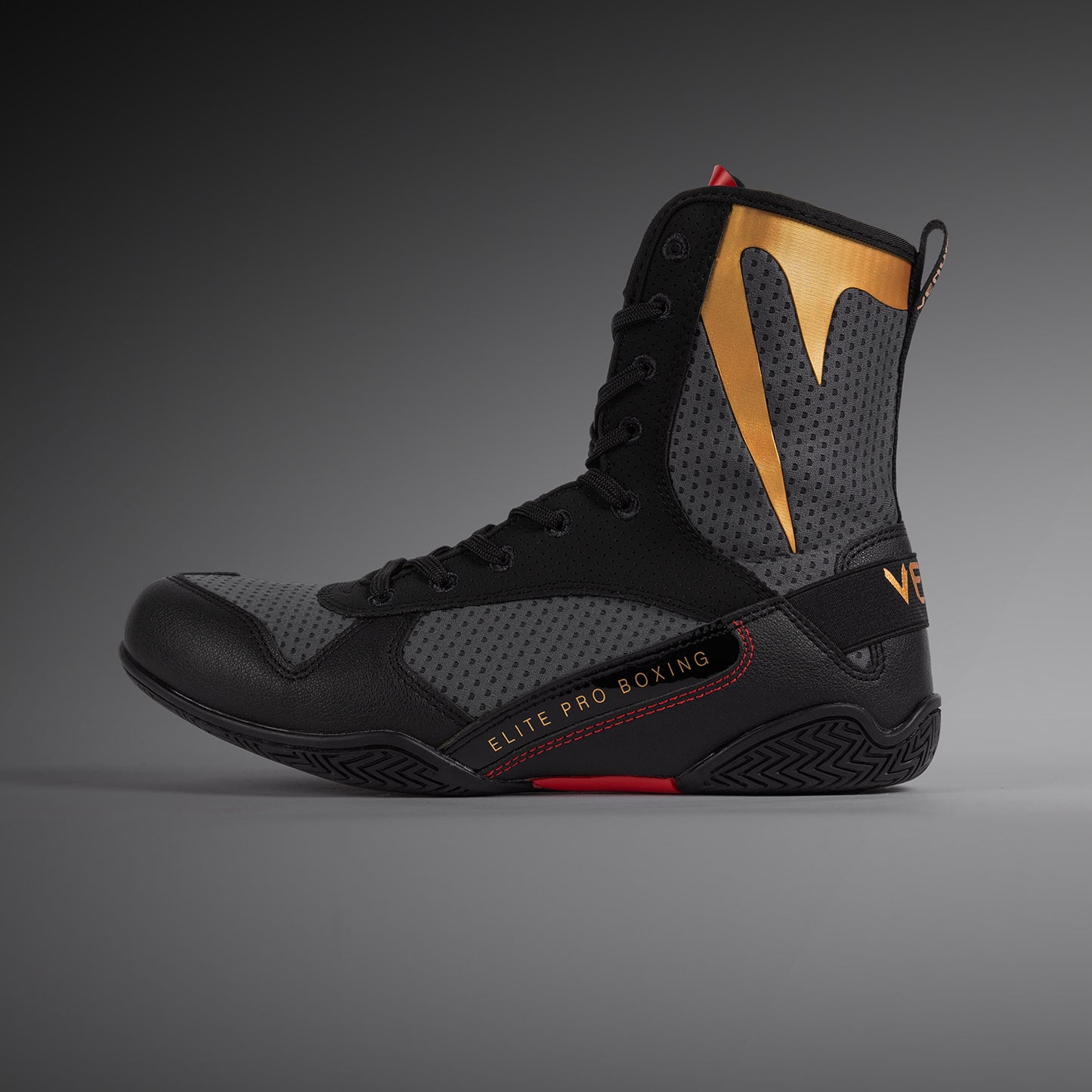 Venum Elite Boxschuhe - Sturmgrau/Gold