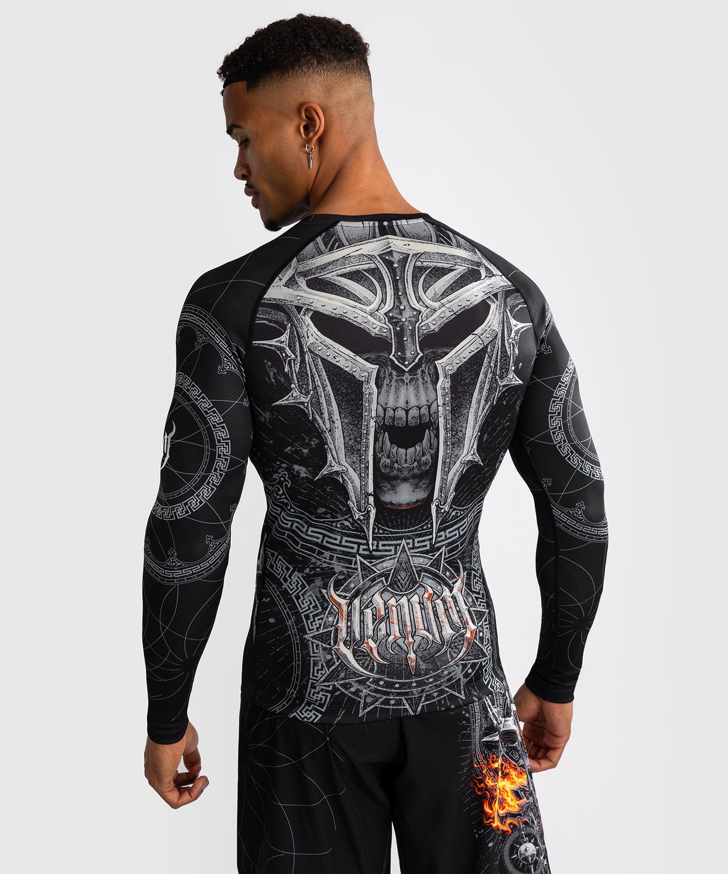 Venum Gladiator 5.0 Herren Langarm Rashguard - Schwarz/Silber