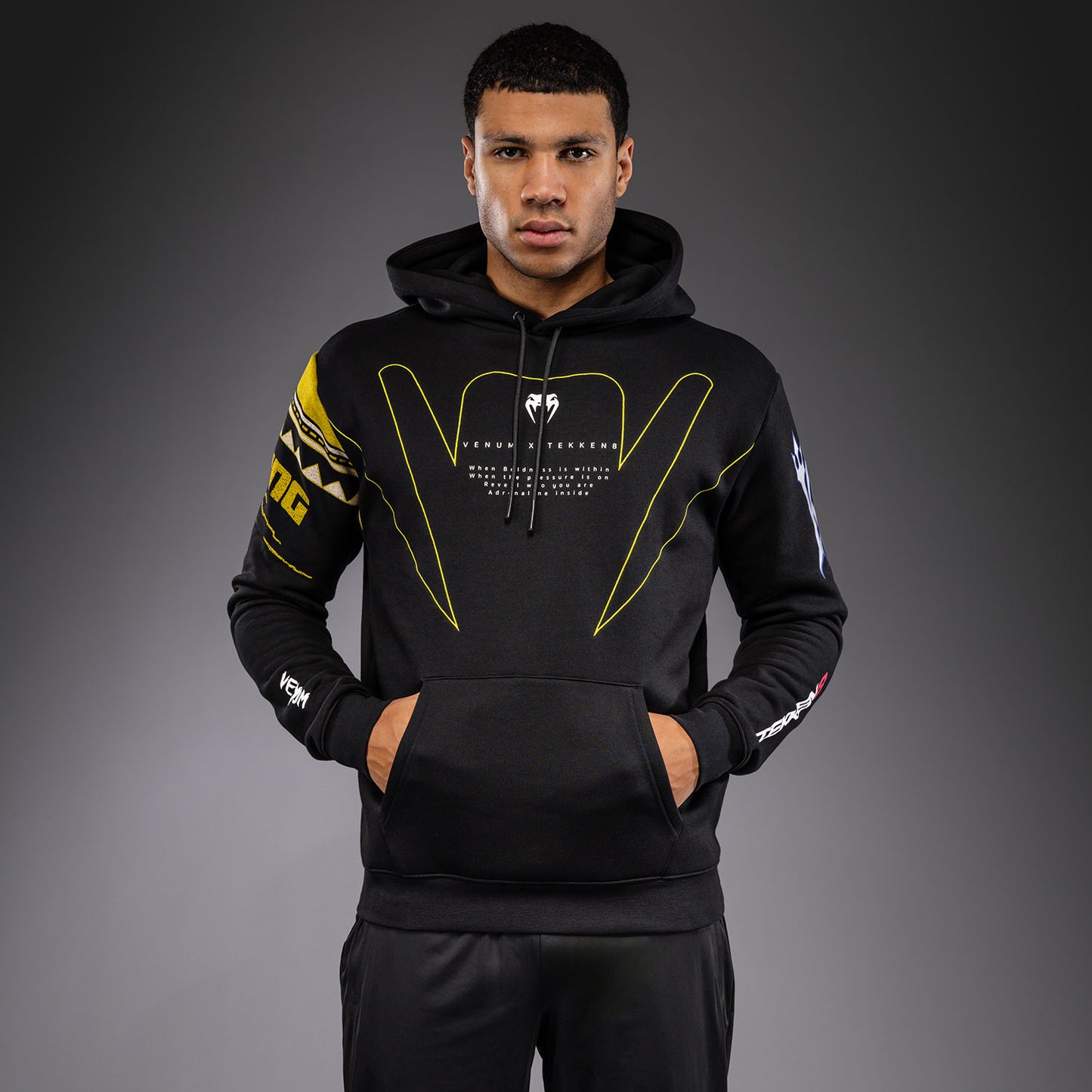 Venum x TEKKEN 8 Kapuzenpullover - King - Schwarz/Gelb